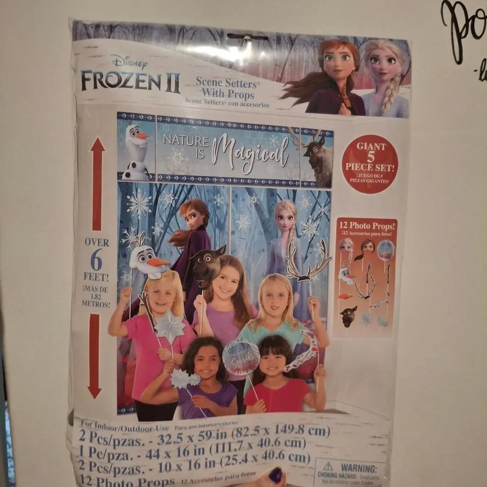 Disney Frozen II Wall Decoration Kit Happy Birthday Photo Background With PROPS